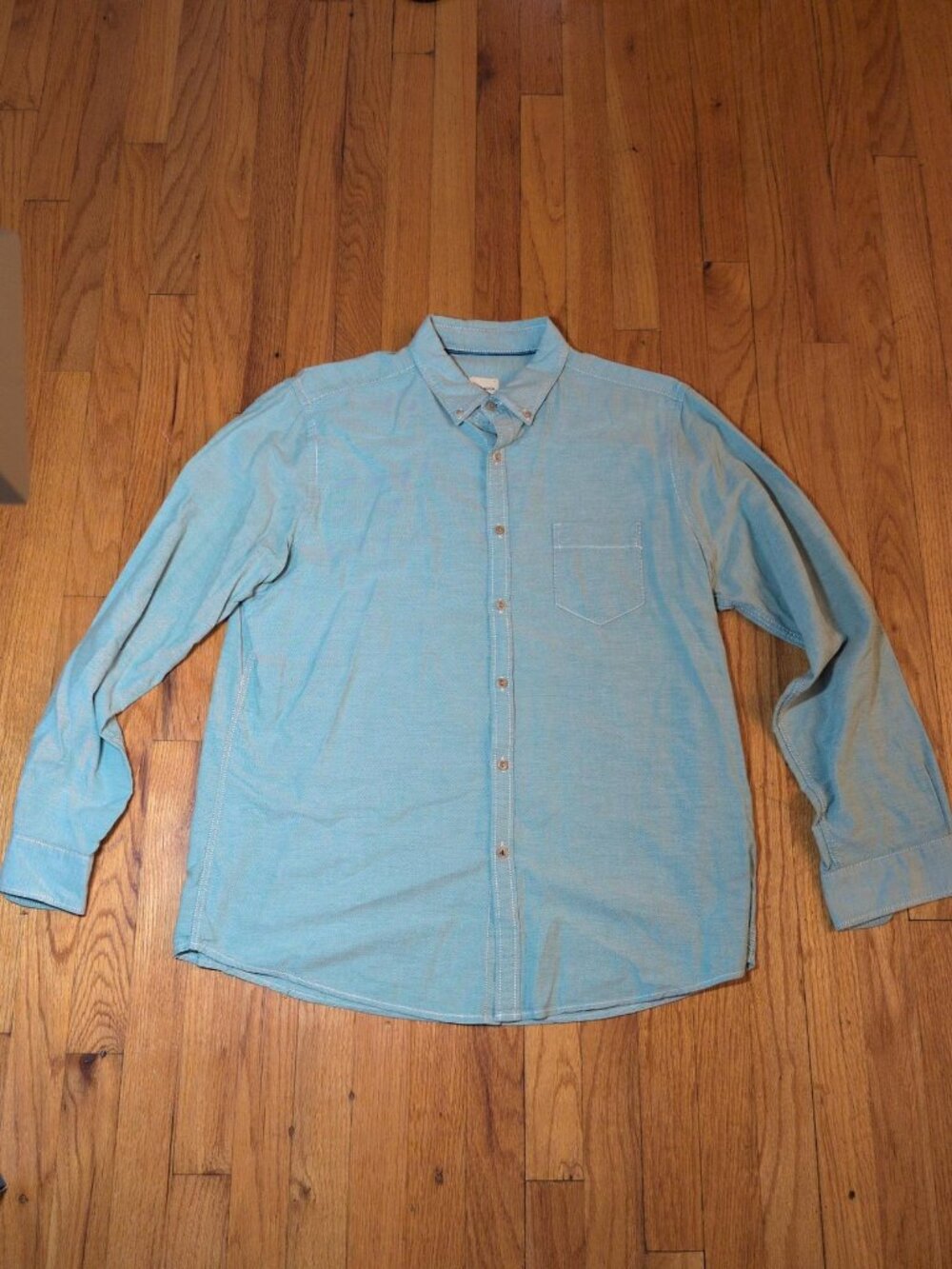 G. H. Bass Men's Long Sleeve Button Front Shirt L